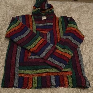 Colorful baja hoodie.